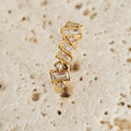 Bague Garance cristal dorée