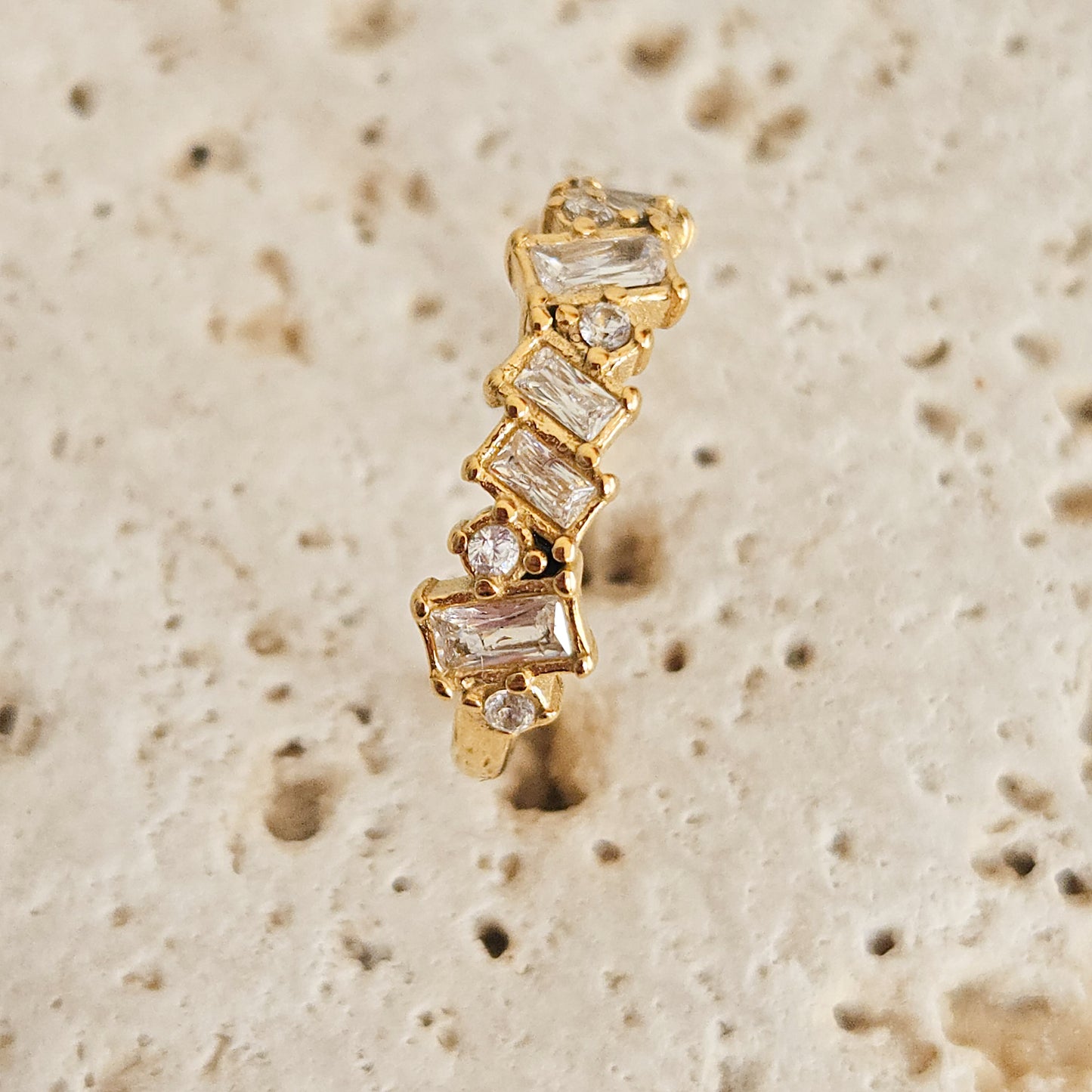 Bague Garance cristal dorée