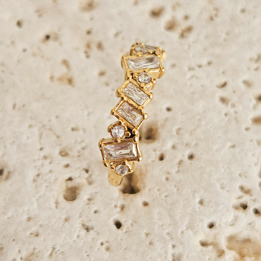 Bague Garance cristal dorée