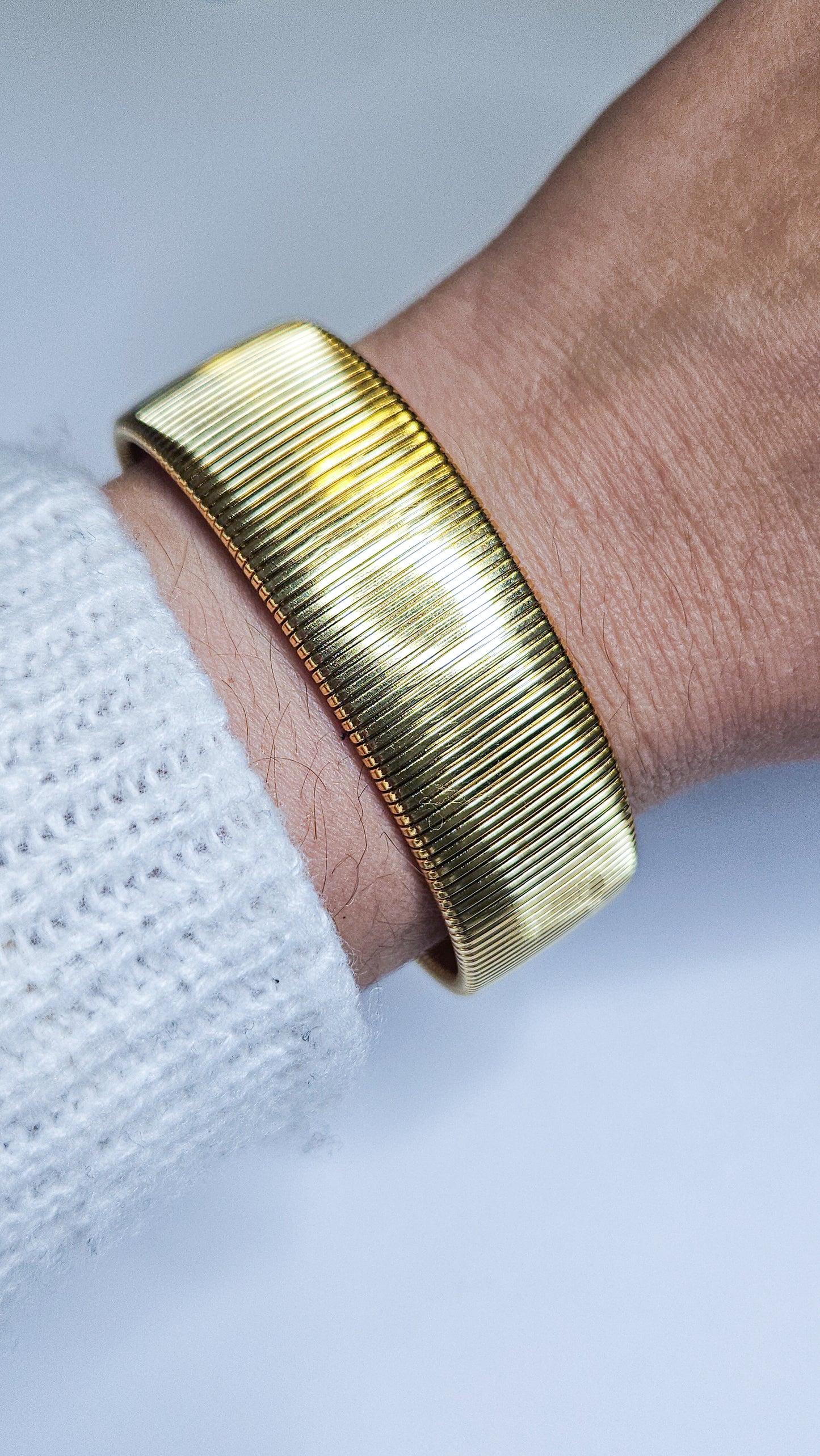Bracelet manchette doré Doria