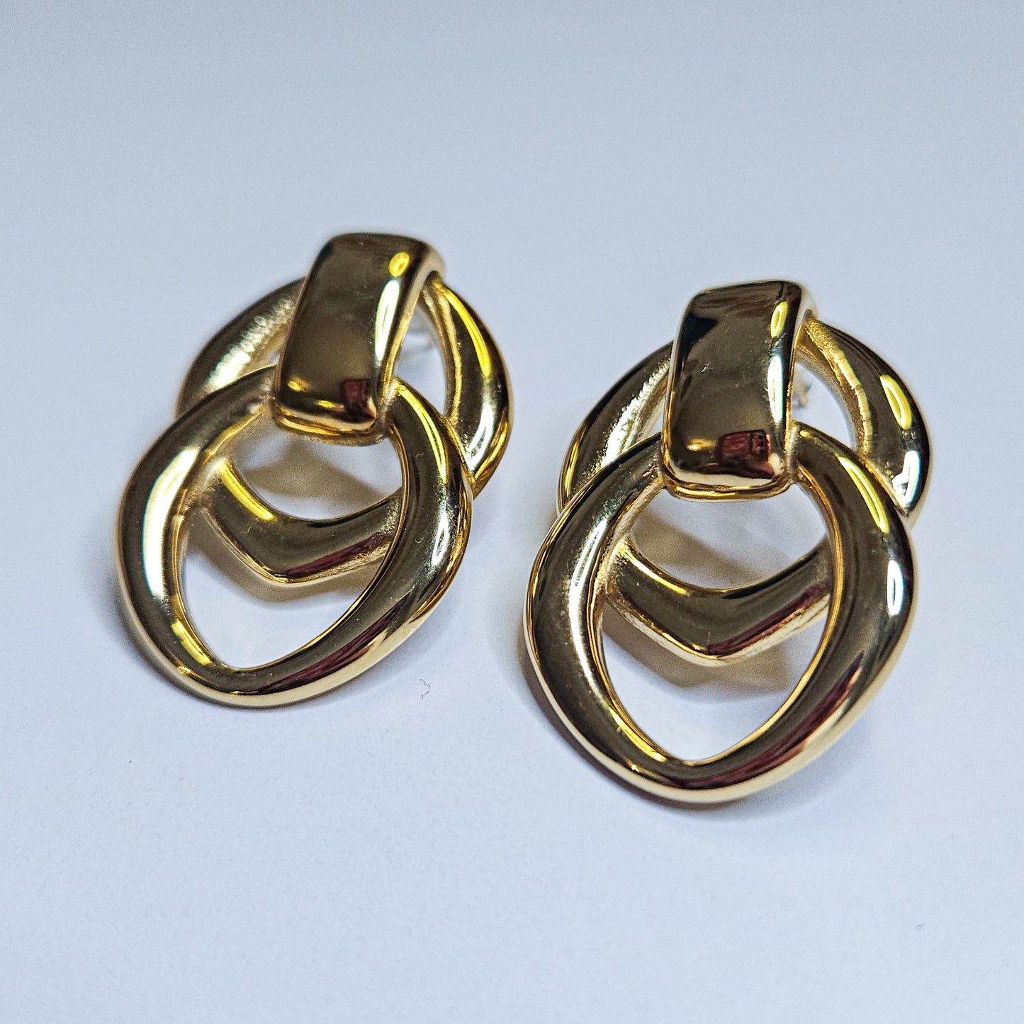 Boucles d'oreilles Solène dorées