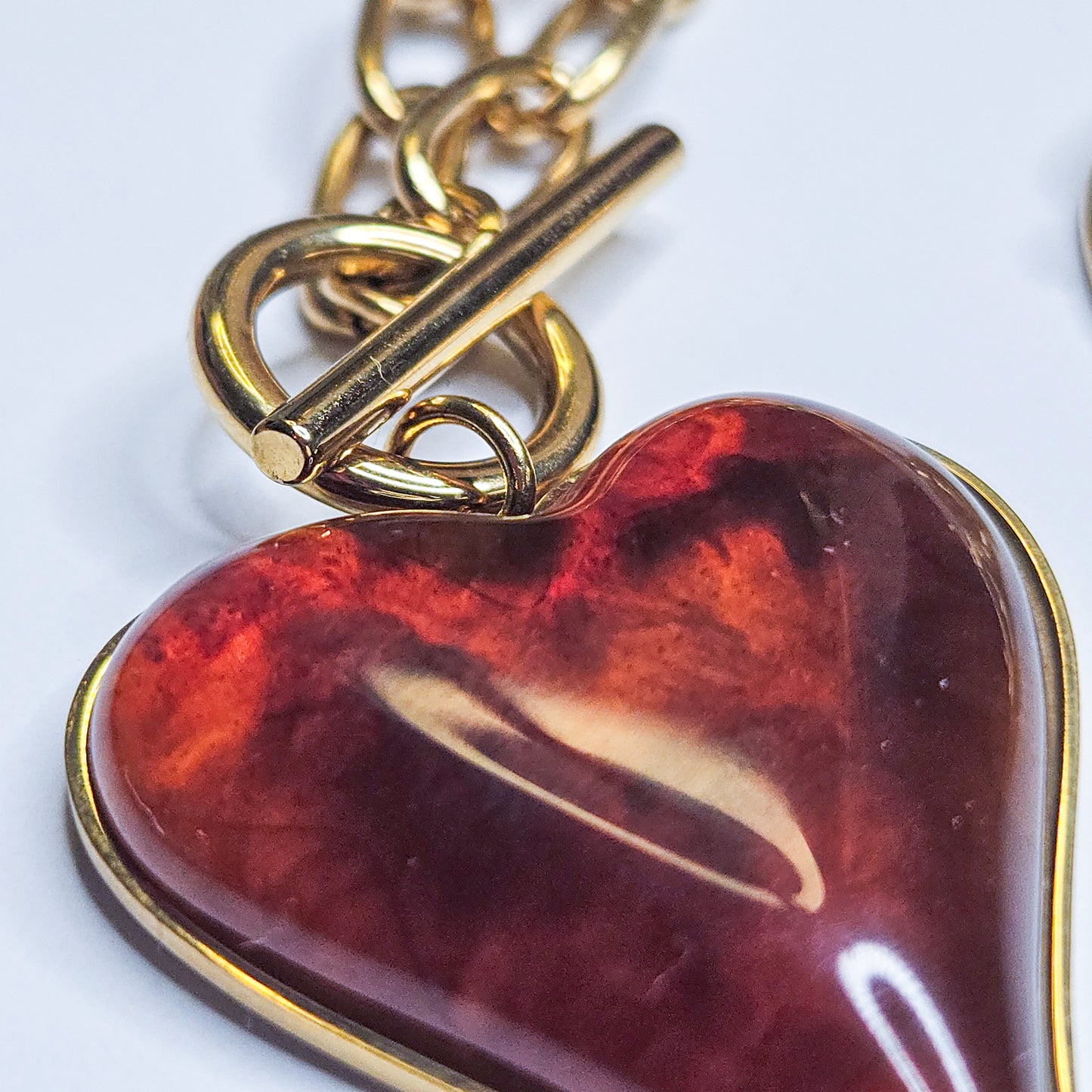 Collier coeur marron chaud Lovéa