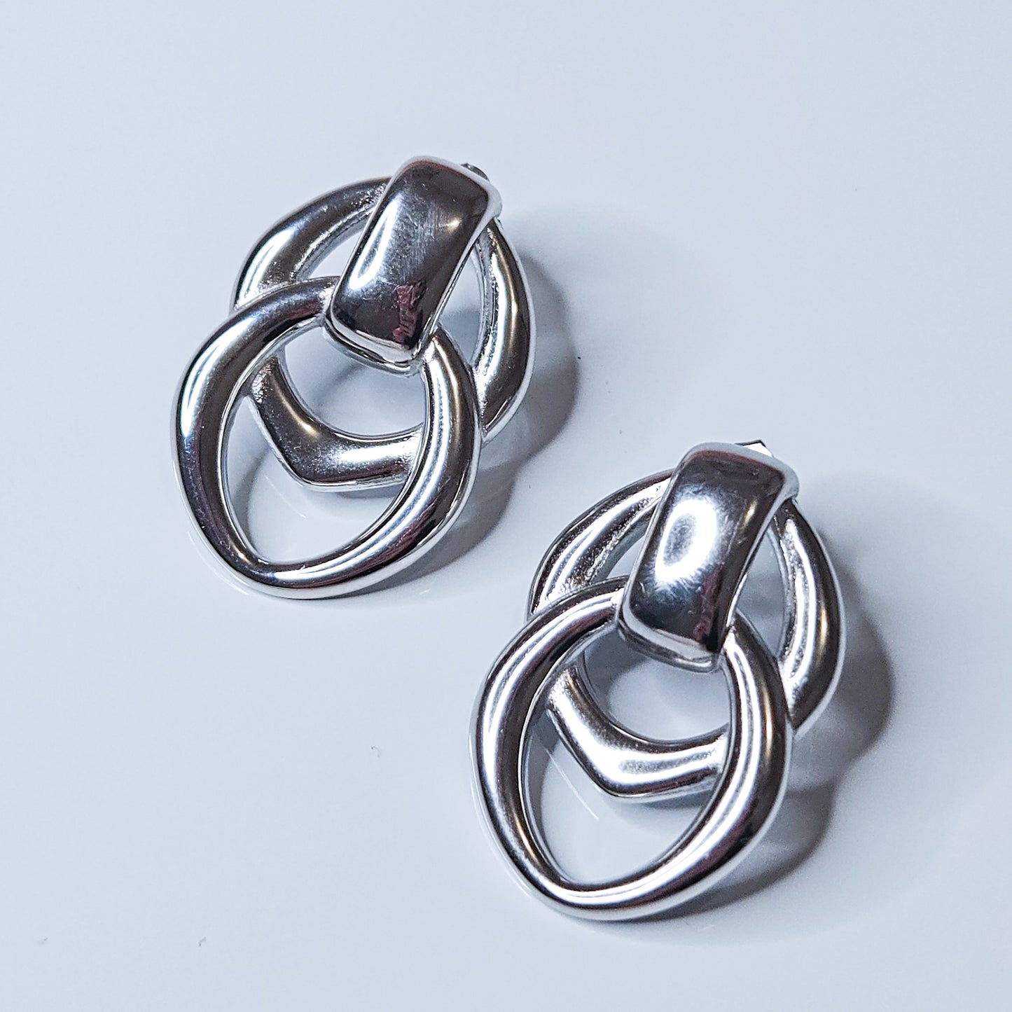 Boucles d'oreilles Solène argentées