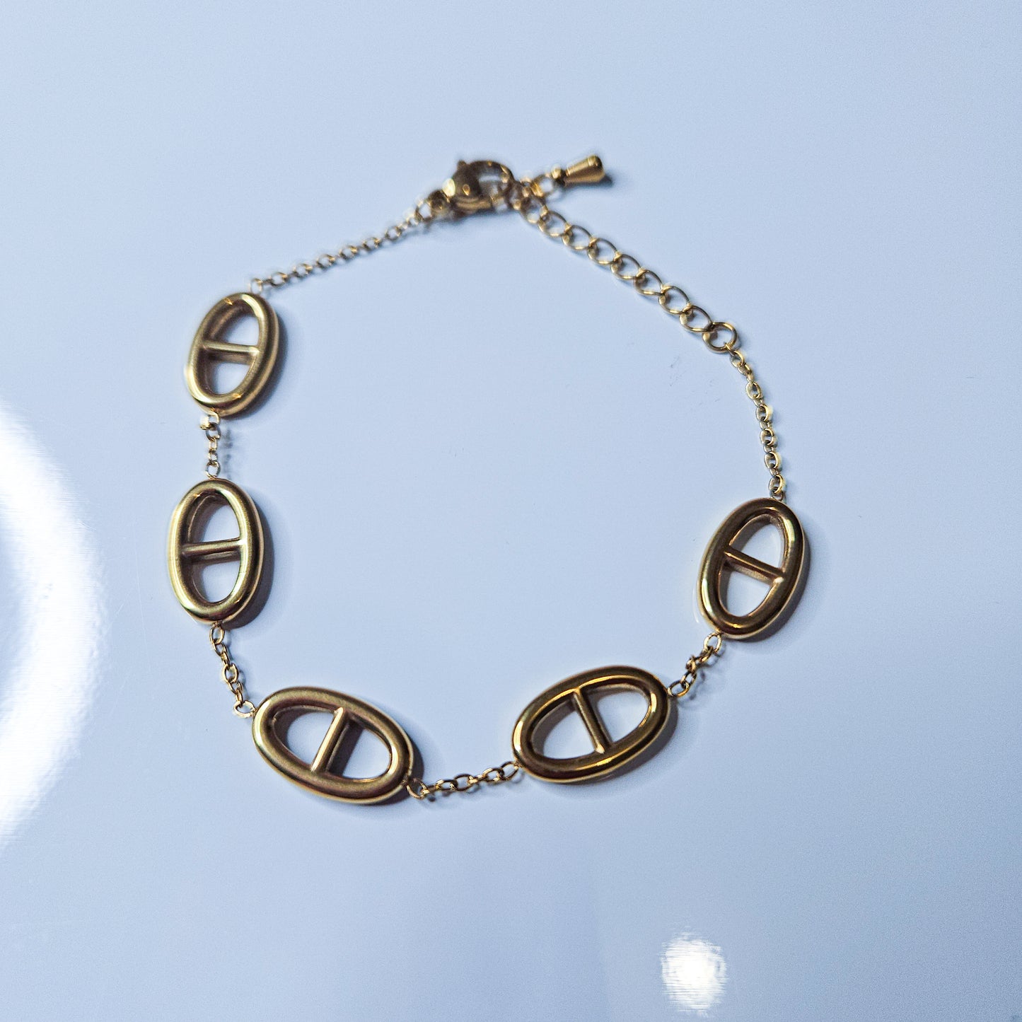 Ensemble collier + bracelet + boucles d'oreilles Zoé dorées