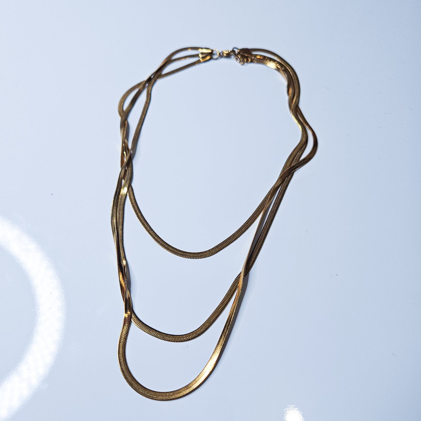 Collier trio Sylvia doré