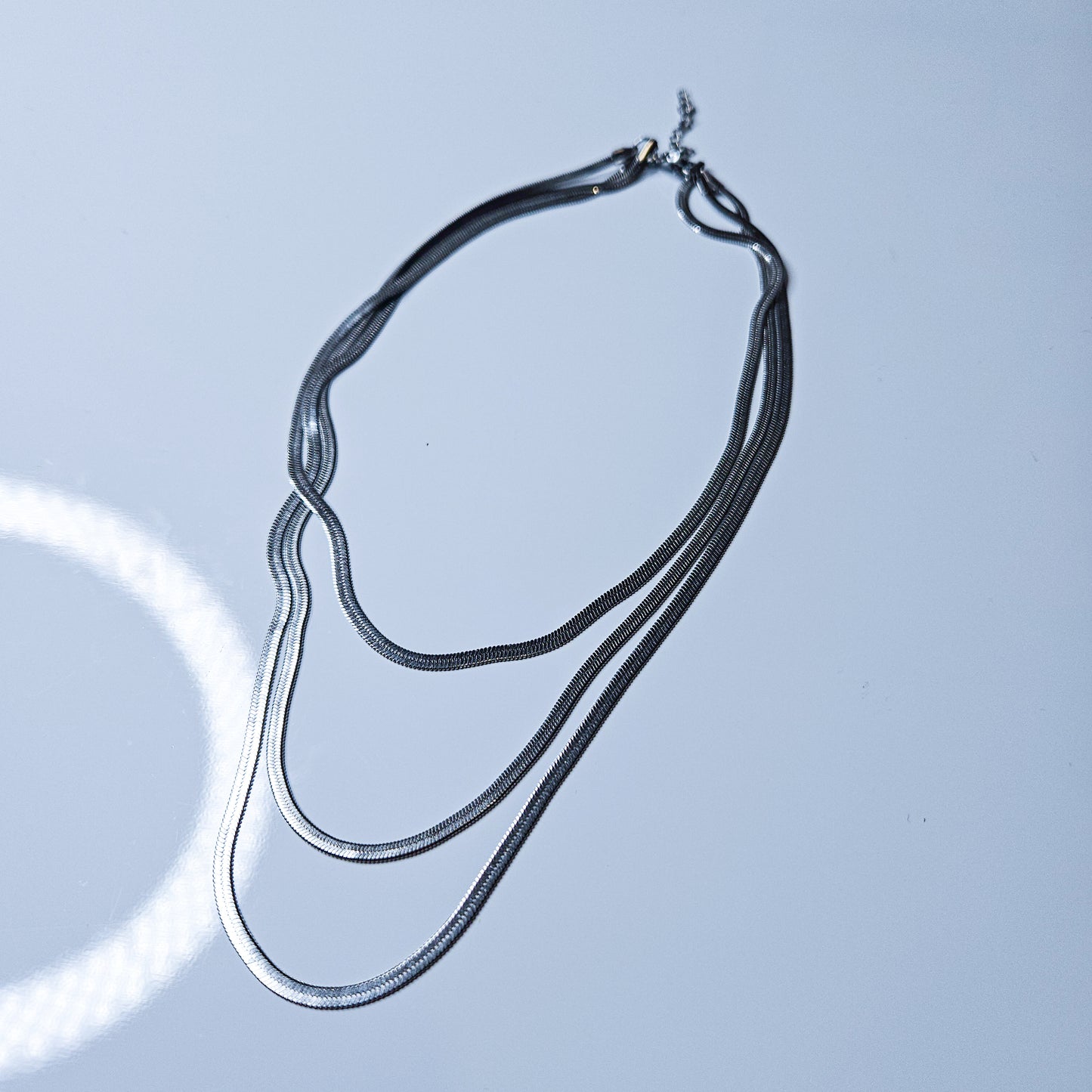 Collier trio Sylvia argenté