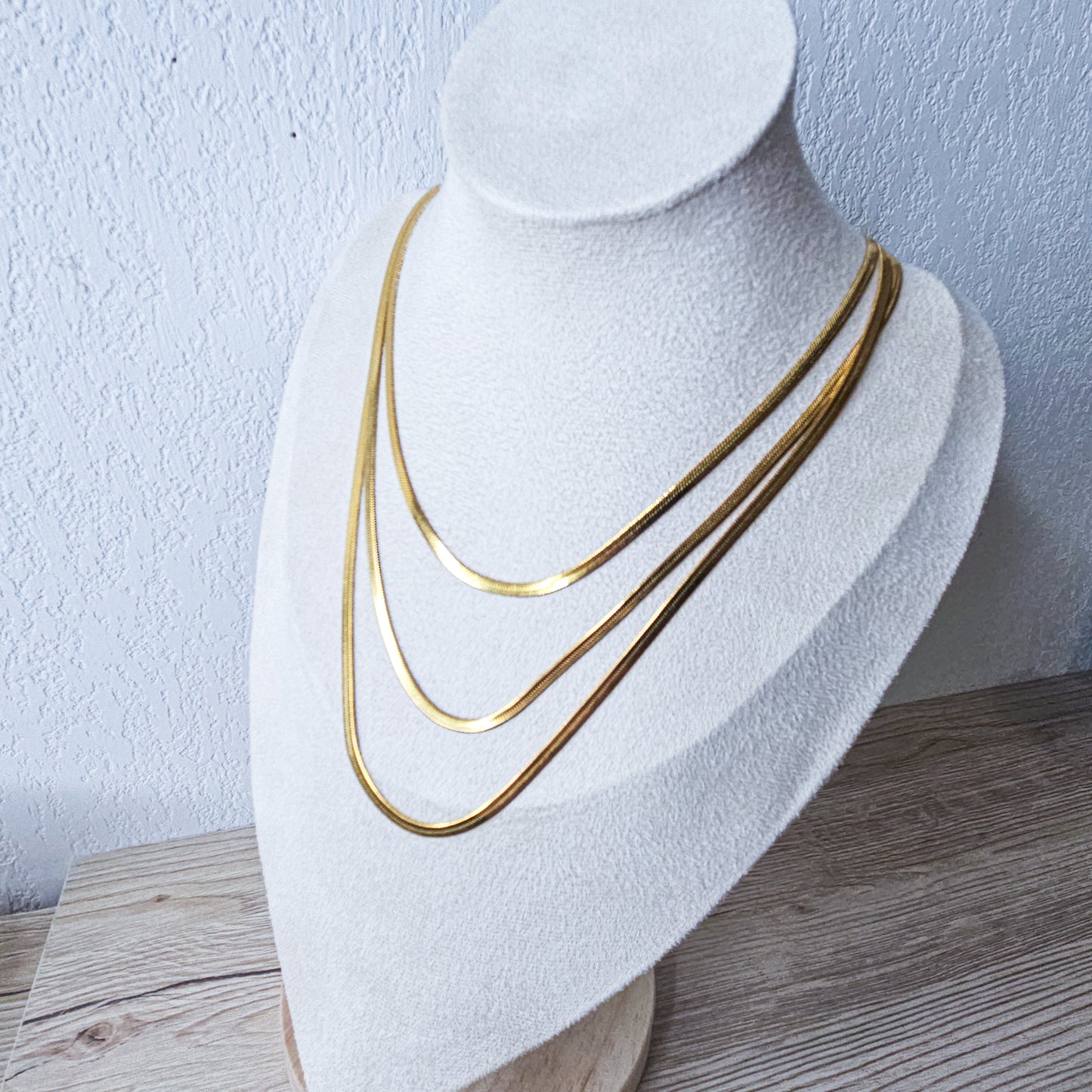 Collier trio Sylvia doré