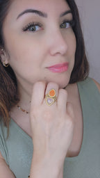 Bague pierres naturelle triangle Stella