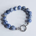 Bracelet Sodalite argenté- calme, clarté mentale, équilibre