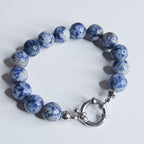 Bracelet Sodalite argenté- calme, clarté mentale, équilibre