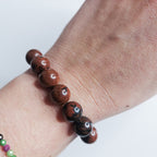 Bracelet Obsidienne Mahogany doré - ancrage, stabilité, protection