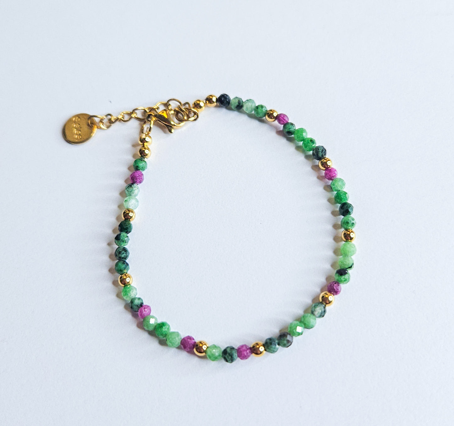 Bracelet Rubis Zoïsite - vitalité, équilibre, motivation