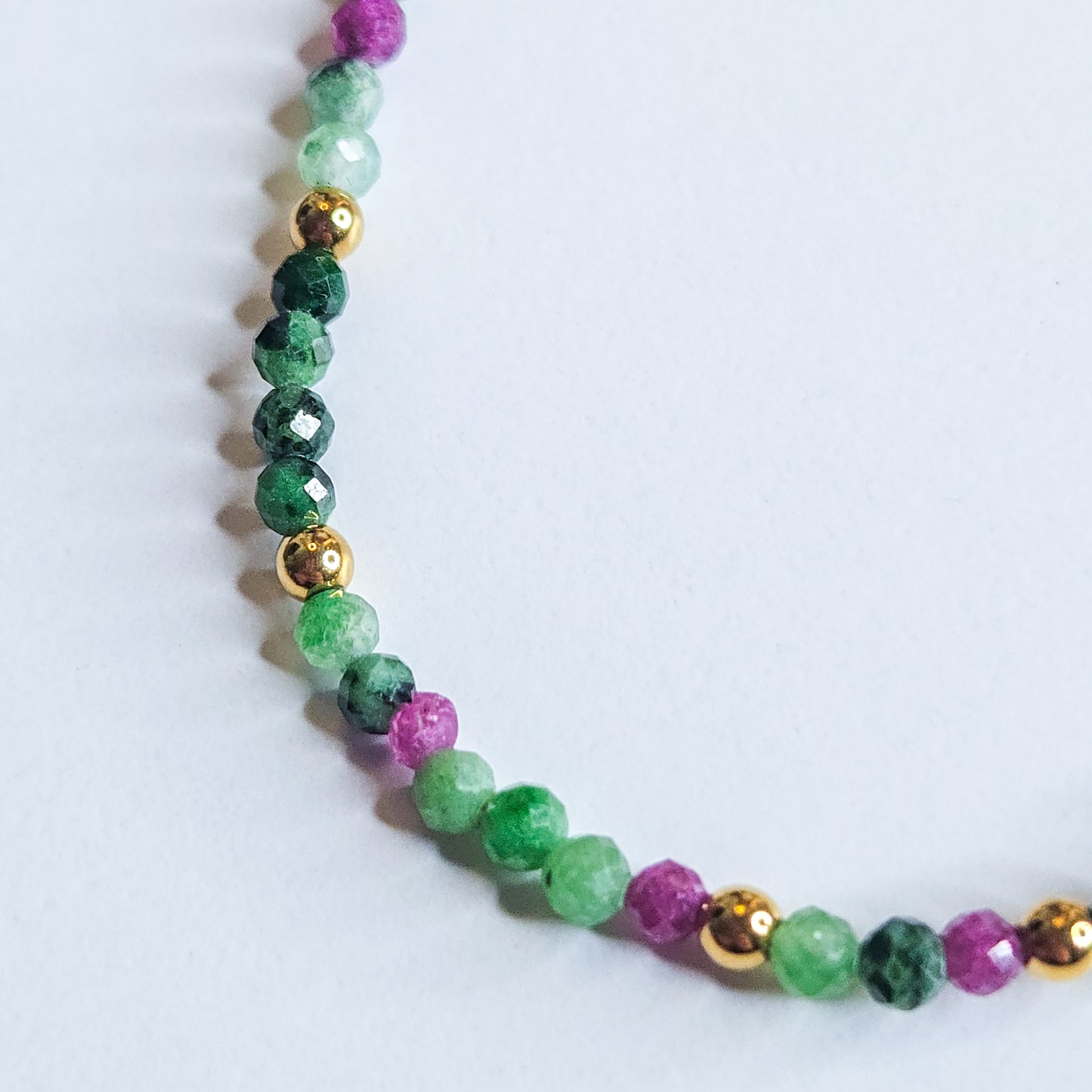 Bracelet Rubis Zoïsite - vitalité, équilibre, motivation