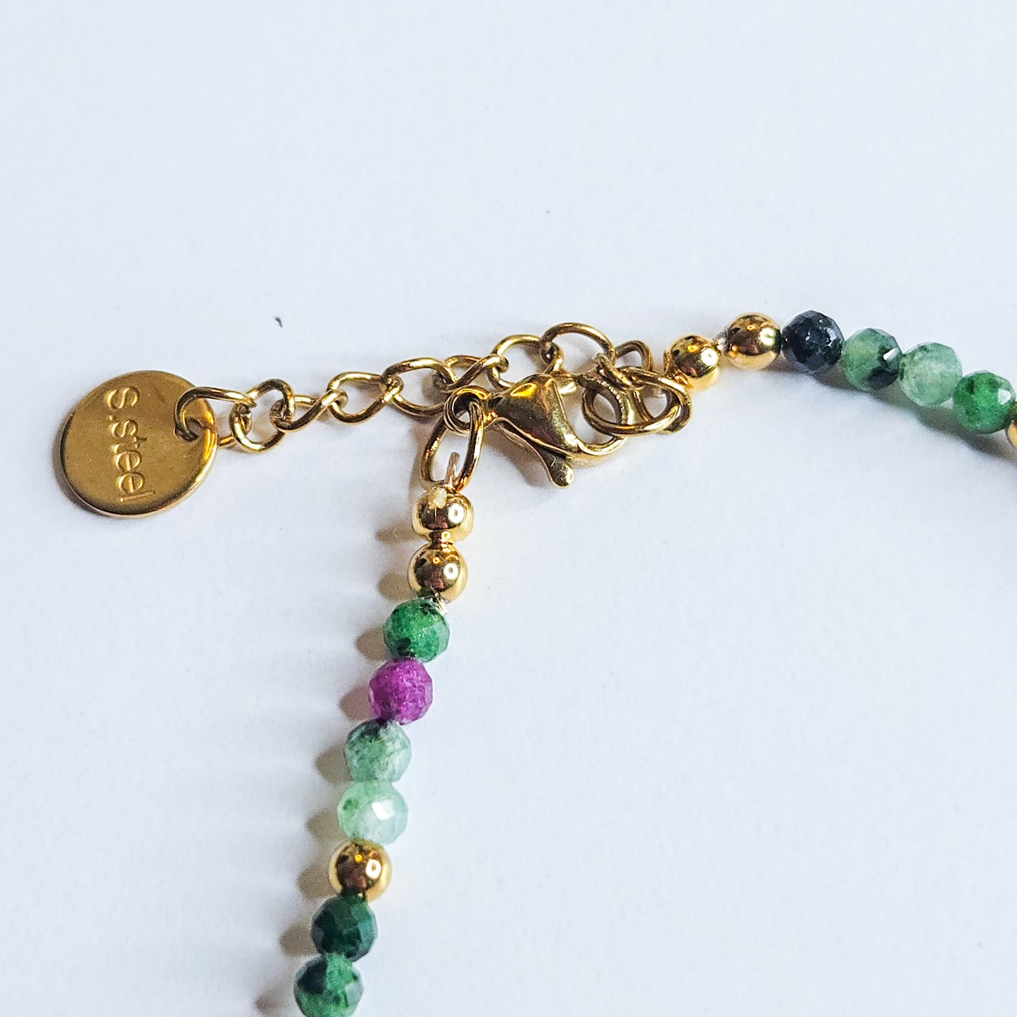 Bracelet Rubis Zoïsite - vitalité, équilibre, motivation