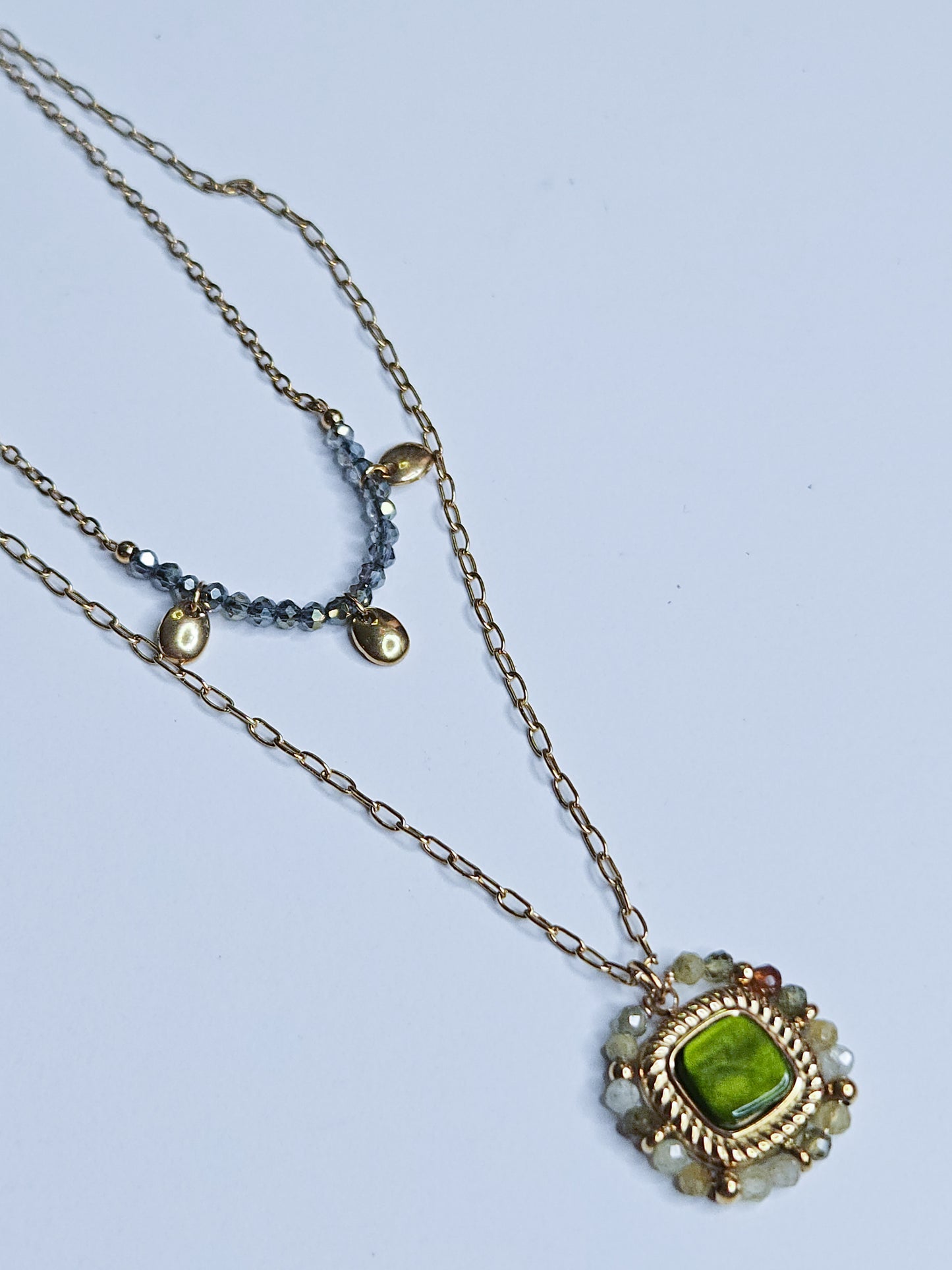 Collier multi rangs Britney Vert