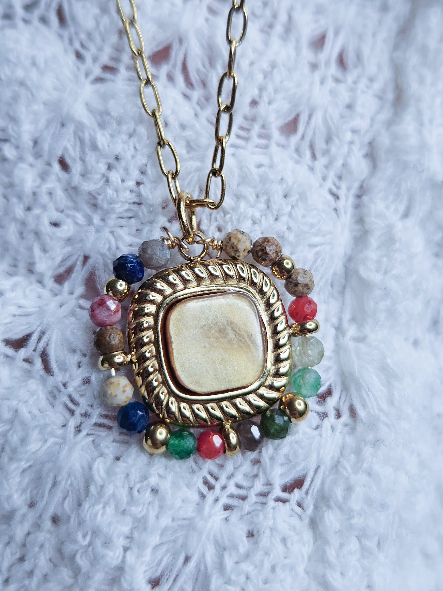 Collier multi rangs Britney multicolore