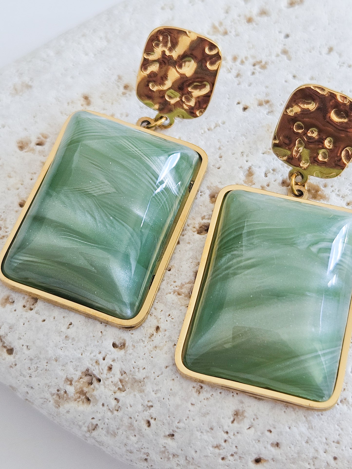 Boucles d’oreilles vertes Victoria