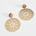 Boucles d’oreilles ROSACE dorées