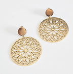 Boucles d’oreilles ROSACE dorées