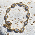 Bracelet cristaux blancs navette Paulette