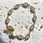 Bracelet cristaux blancs navette Paulette