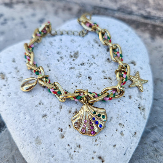 Bracelet coquillage multicolore Brume