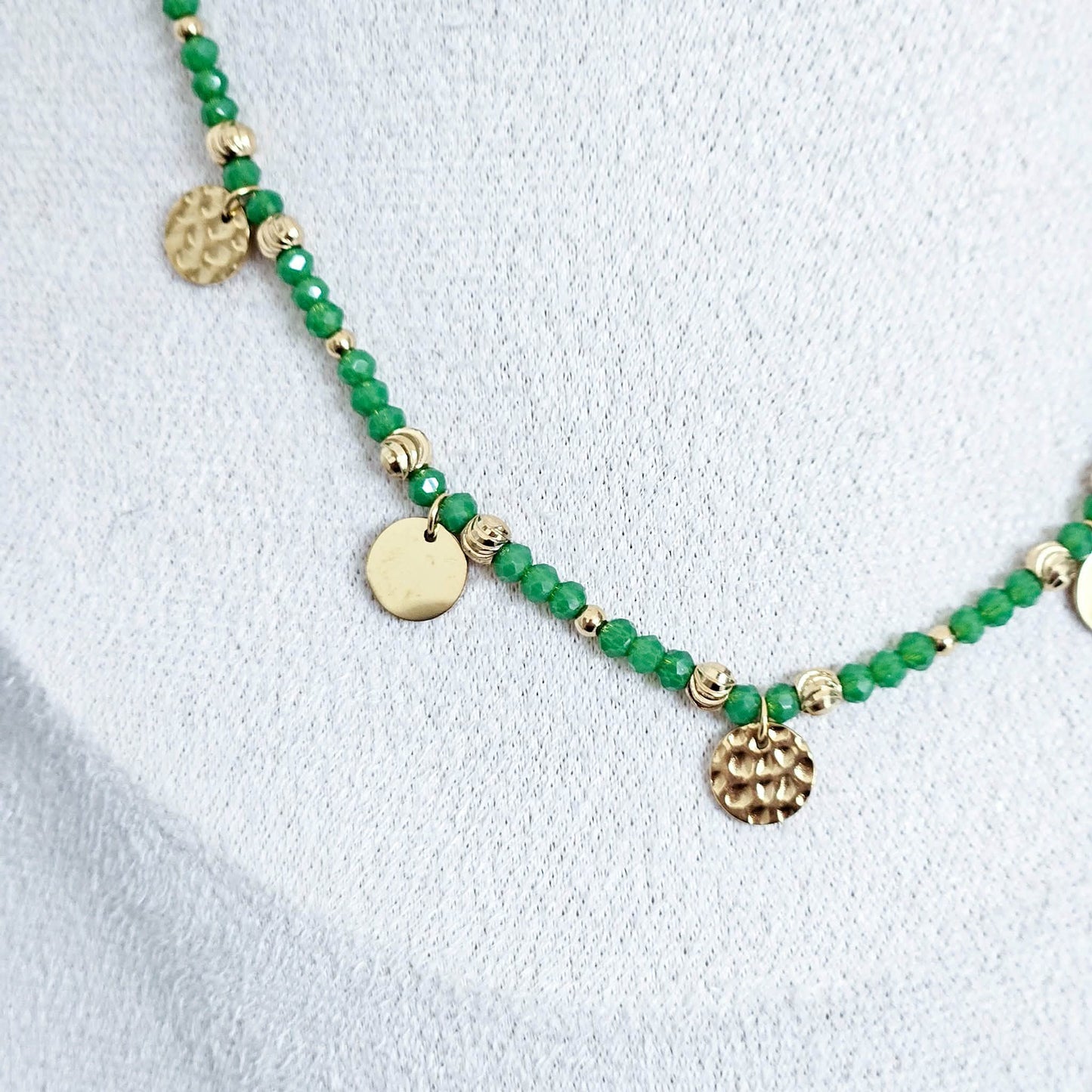 Collier pampille Lara vert