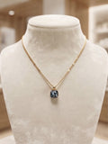 Collier doré Diamant black diamond cristaux Swarovski®