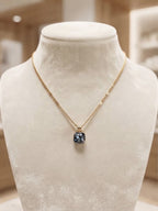 Collier doré Diamant black diamond cristaux Swarovski®