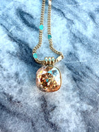 Collier doré Diamant golden cristaux Swarovski®