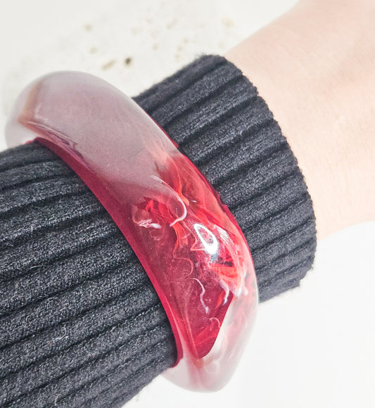 Bracelet  Lou en résine effet marbre