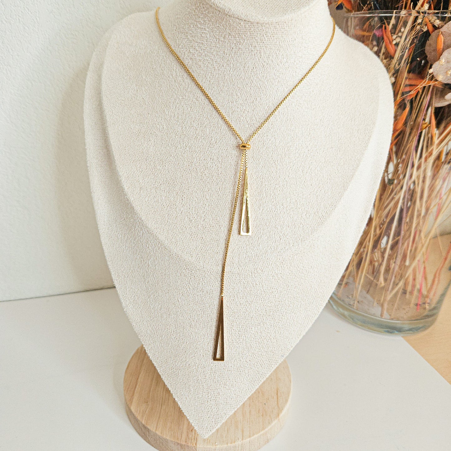 Collier Nox avec pendentifs géométriques