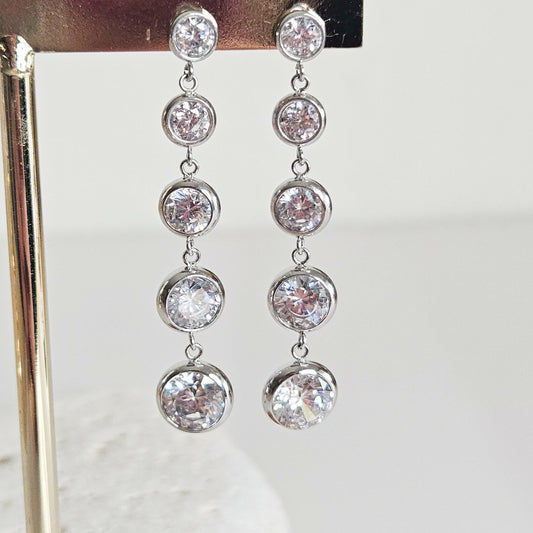 Boucles d’oreilles Louna argentées