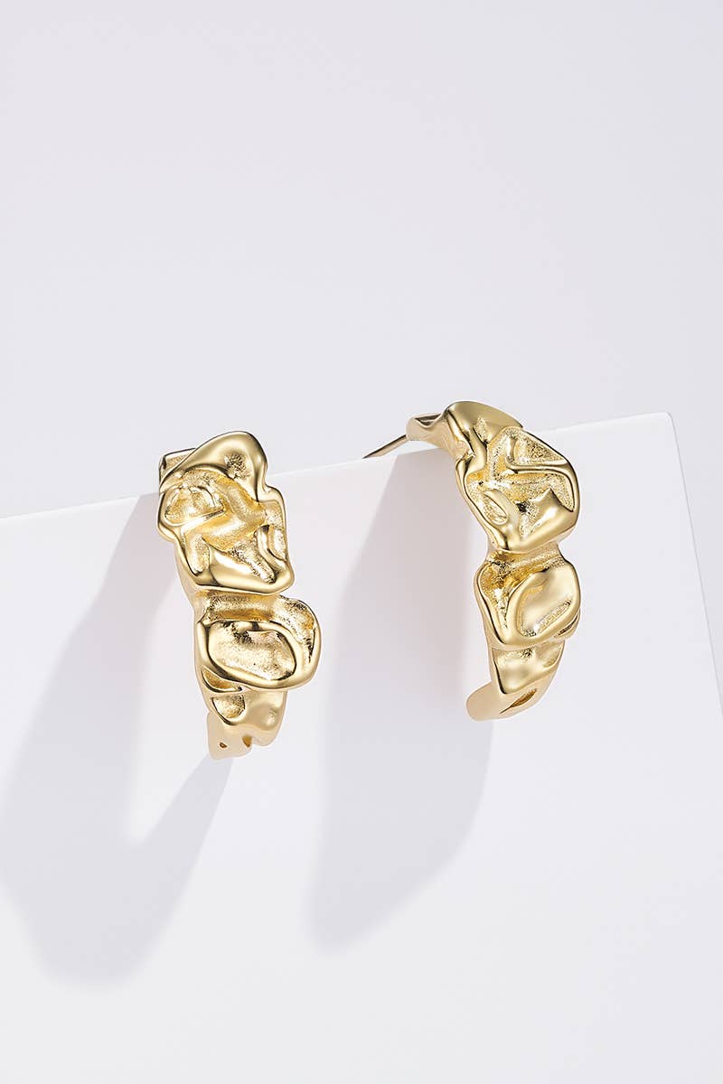 Stainless steel earrings 124RX280: Gold / 100% Stainless steel