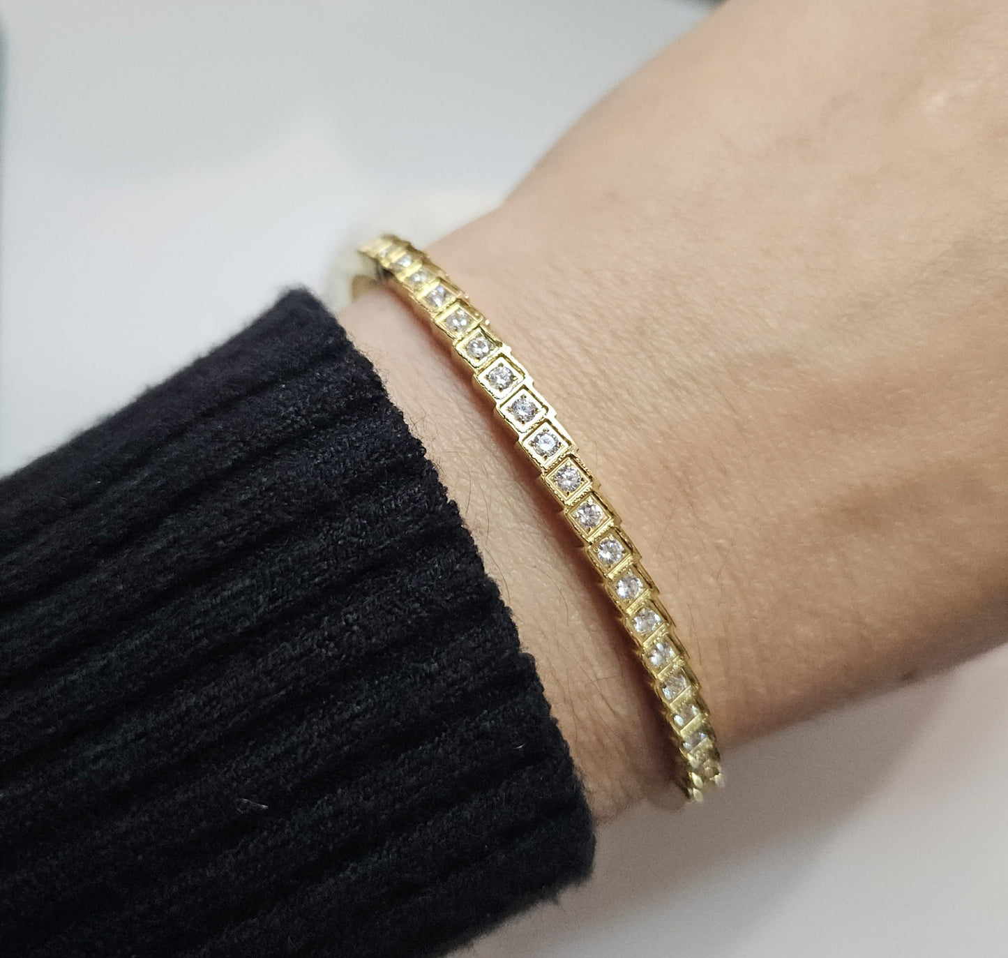 Bracelet jonc Lexa doré