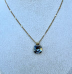 Collier doré Diamant black diamond cristaux Swarovski®