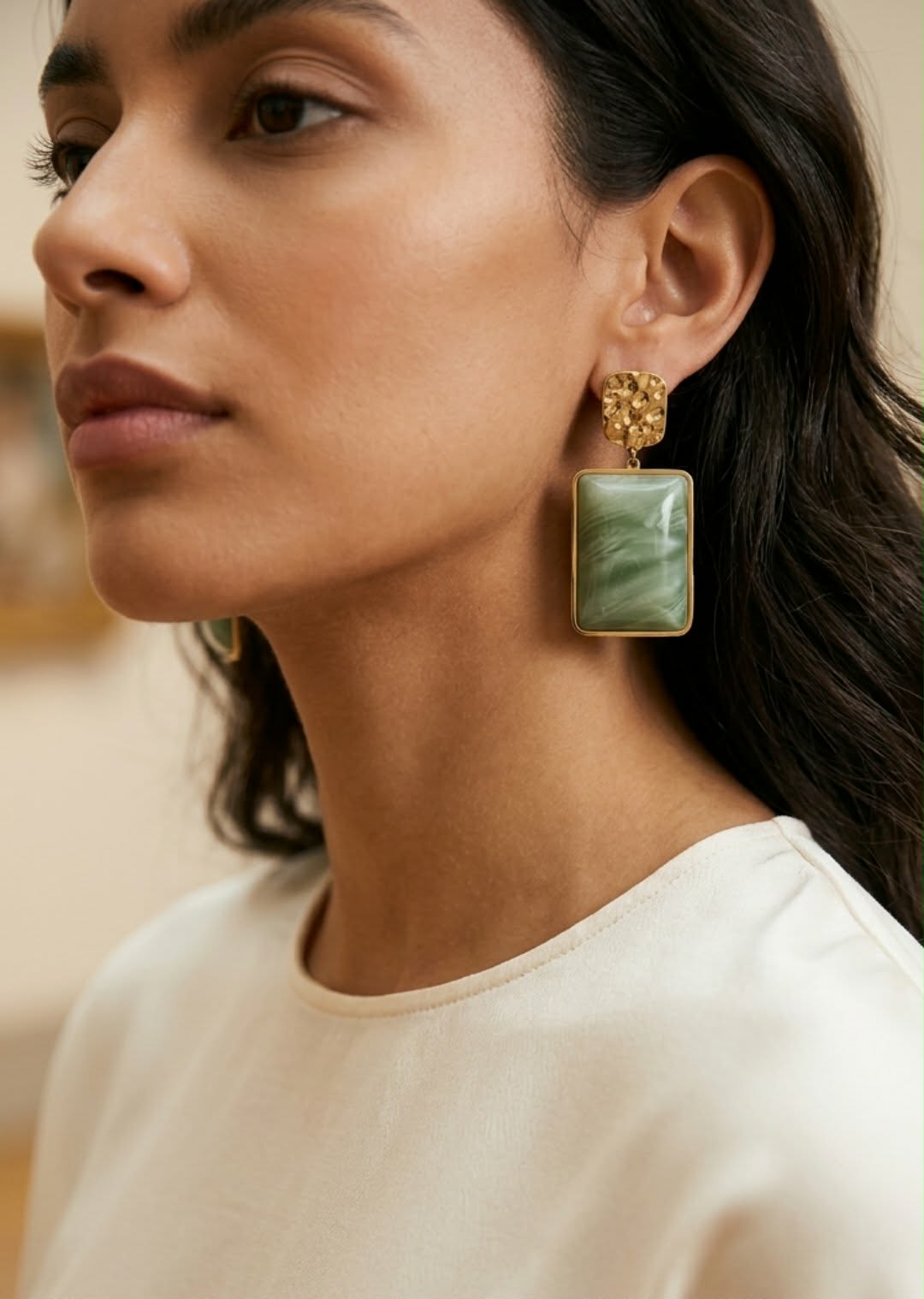 Boucles d’oreilles vertes Victoria