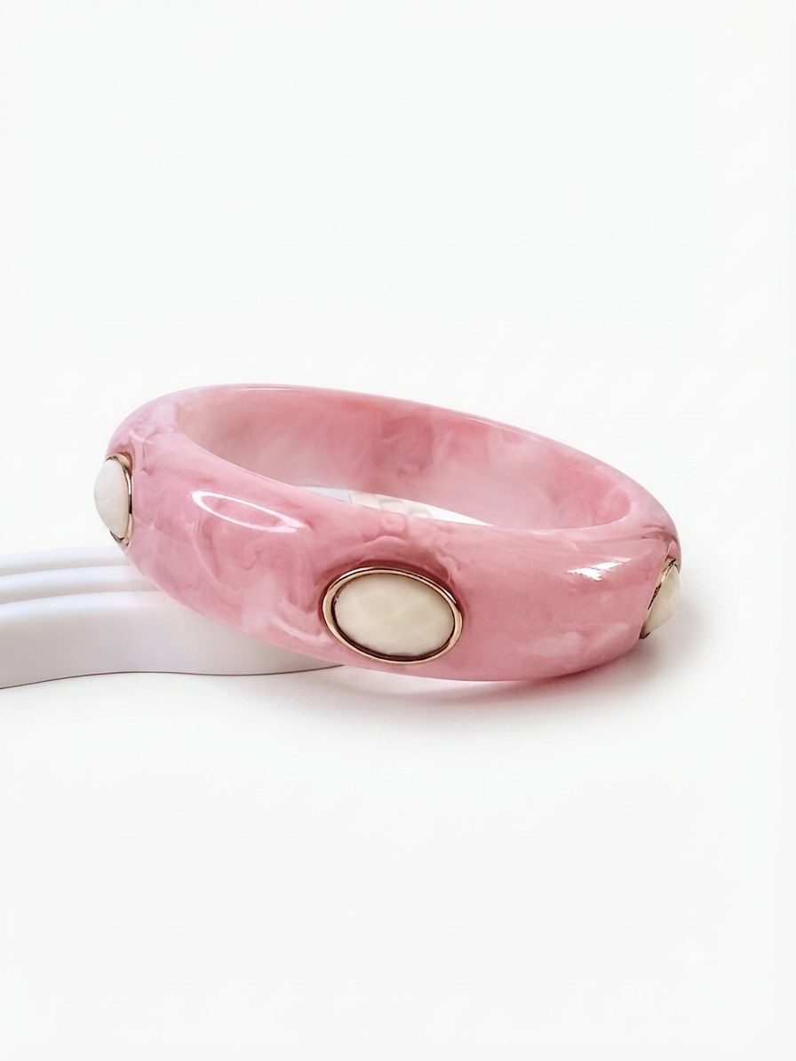 Manchette Sienna rose et crème