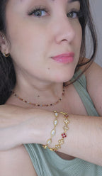 Bracelet cristaux blancs navette Paulette