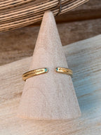 Bague dorée Armance corail cristaux Swarovski®