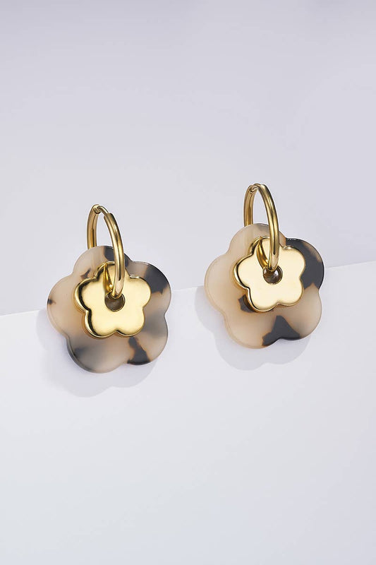 Stainless steel earrings 124RX292: CAMEL / 100% Acier inoxydable