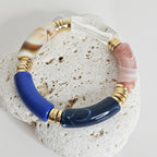 Bracelet Romy bleu élastique