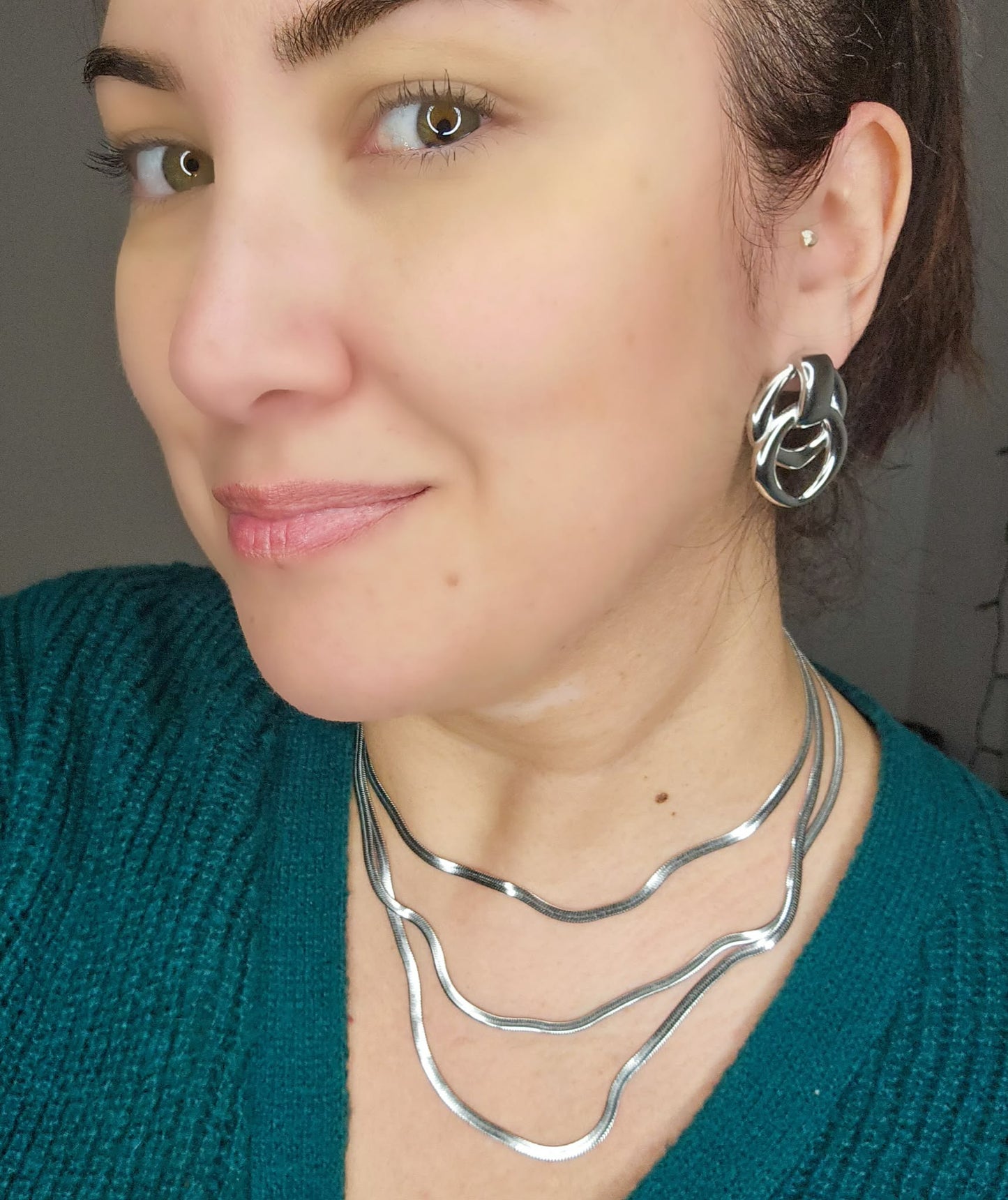 Boucles d'oreilles Solène argentées