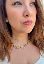 Collier doré acier inoxydable et maillons ovales Eden