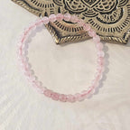 Bracelet ENFANT simple en pierre de Quartz rose 4mm