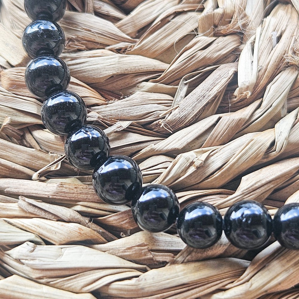 Bracelet en pierre de Obsidienne noire - Protection et ancrage puissant