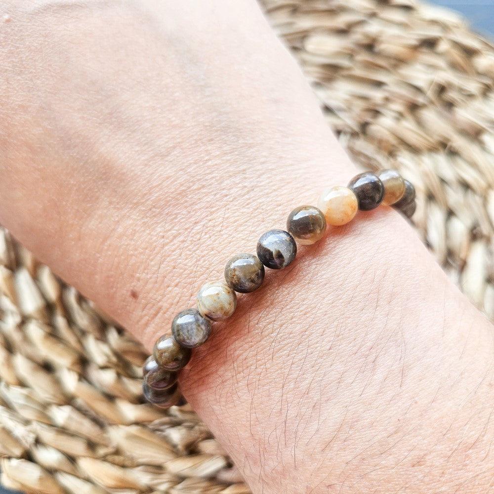 Bracelet en pierre de Serpentine de Chine - Renouveau et équilibre intérieur