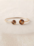 Bracelet jonc doré Bettyna ambre cristaux Swarovski®