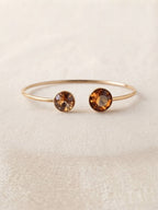 Bracelet jonc doré Bettyna ambre cristaux Swarovski®
