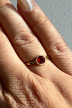 Bague dorée Armance rouge siam cristaux Swarovski®